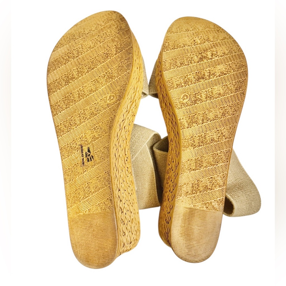 CHARLESTON SHOE CO. Beige Wedge Sandals - Picture 9 of 11